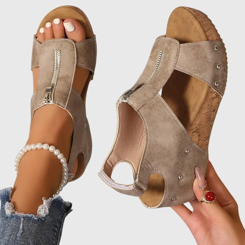 Noemi | Orthopedic Women's Sandals with Zipper