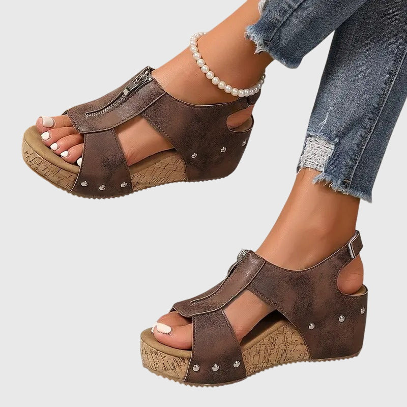 Noemi | Orthopedic Women's Sandals with Zipper