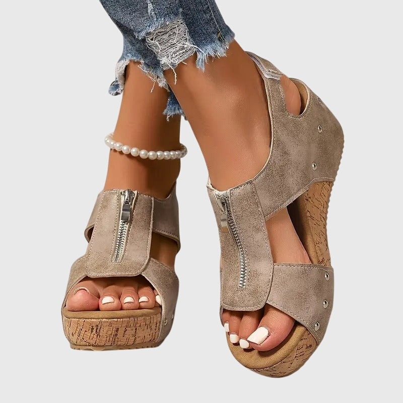 Noemi | Orthopedic Women's Sandals with Zipper