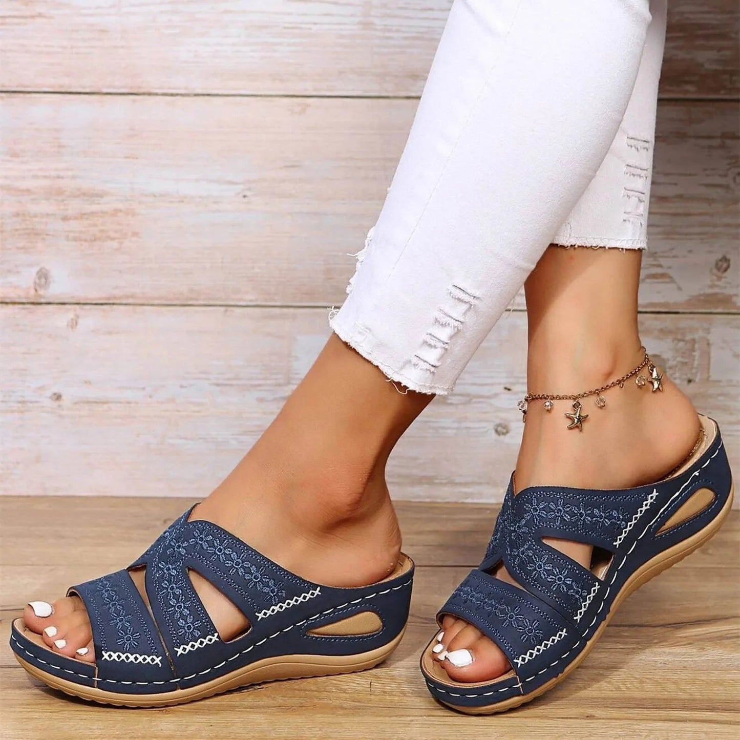 Aurelia | Orthopedic Sandals with Cross Straps and Comfort Sole