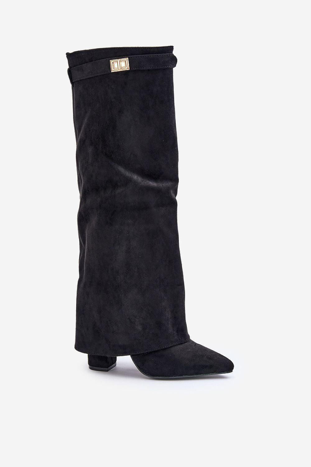 Vreni | Damen elegante kniehohe Stiefel mit Schnalle