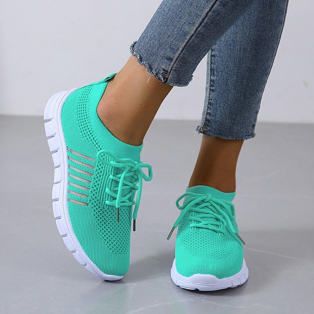 Lotta| Sneakers ortopediche da donna con lacci e materiale a maglia