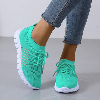 Lotta| Sneakers ortopediche da donna con lacci e materiale a maglia