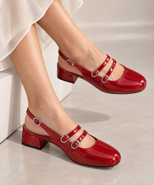 Olives – Orthopedic Leather Ballerinas Mary Jane