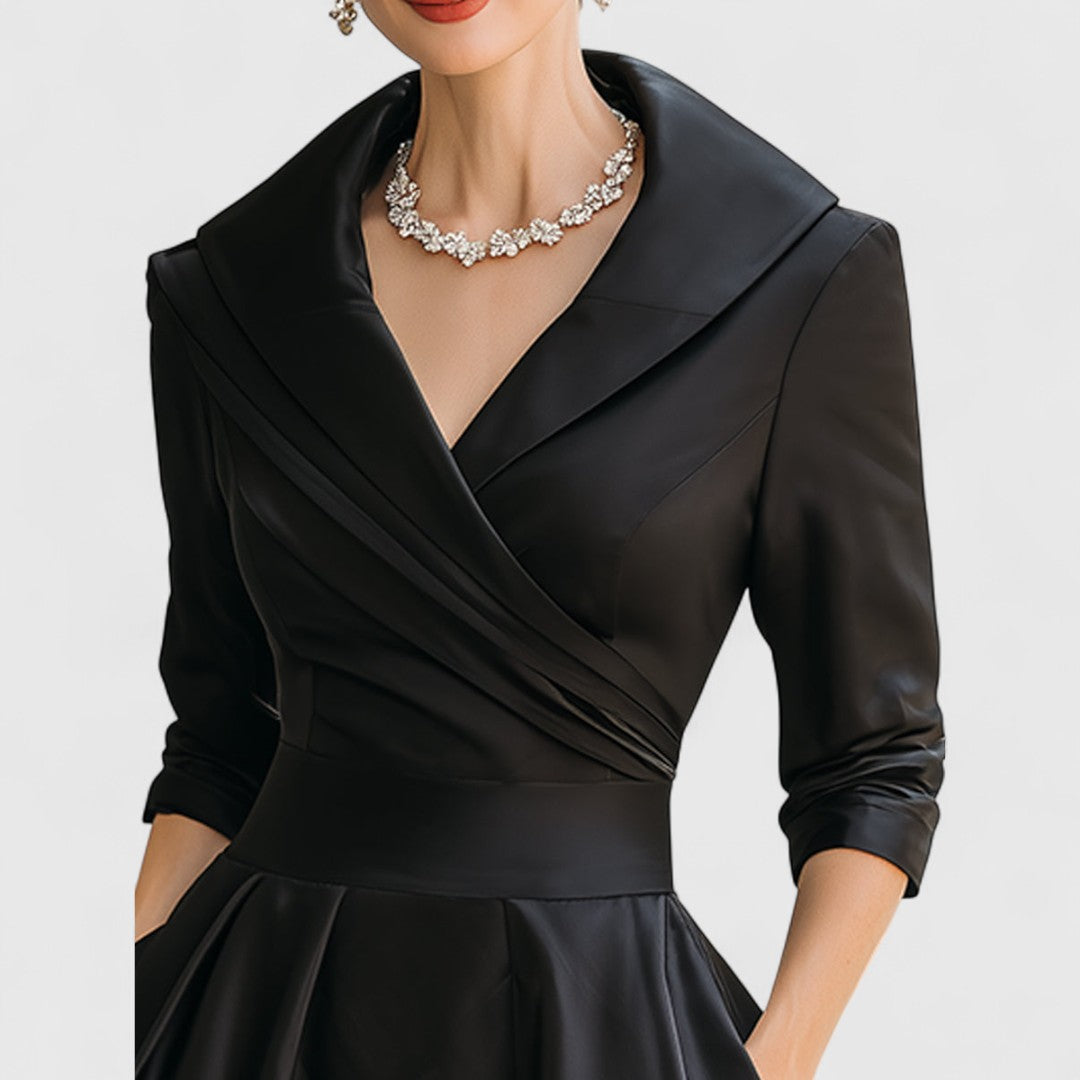 Amalia | Classic women's wrap dress with V-neck | Midi