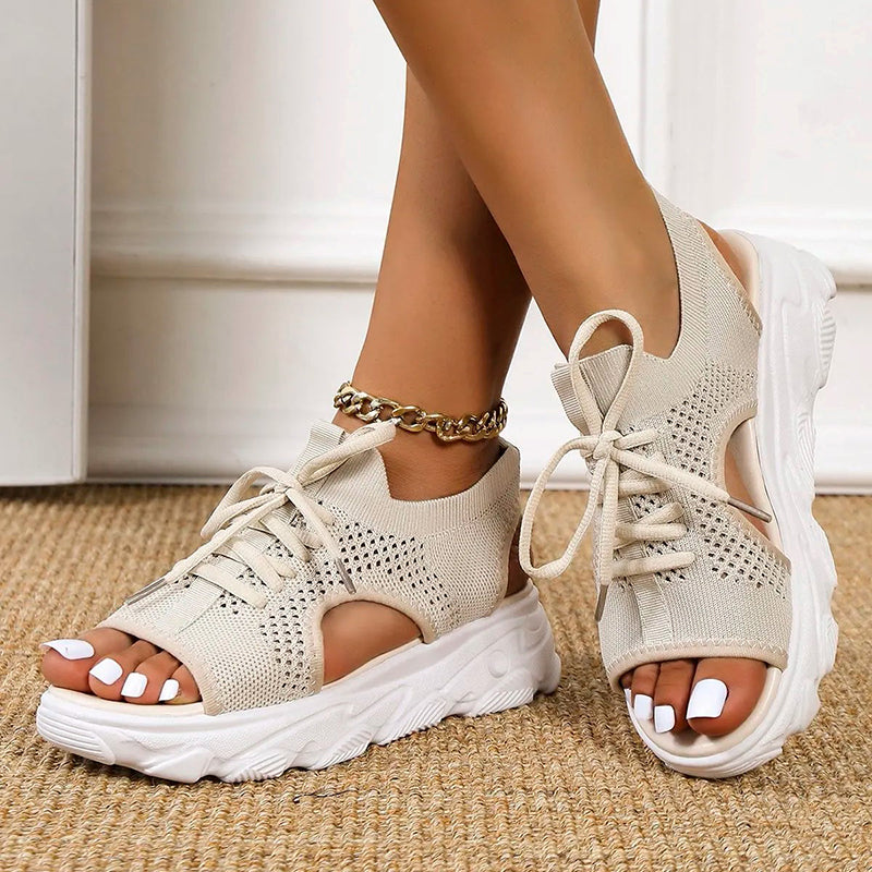Zedda | Women's orthopedic knit sandals with cushioned sole