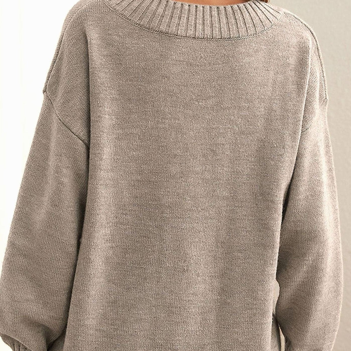 Fiona | Damen Oversized Strickpullover mit V-Ausschnitt