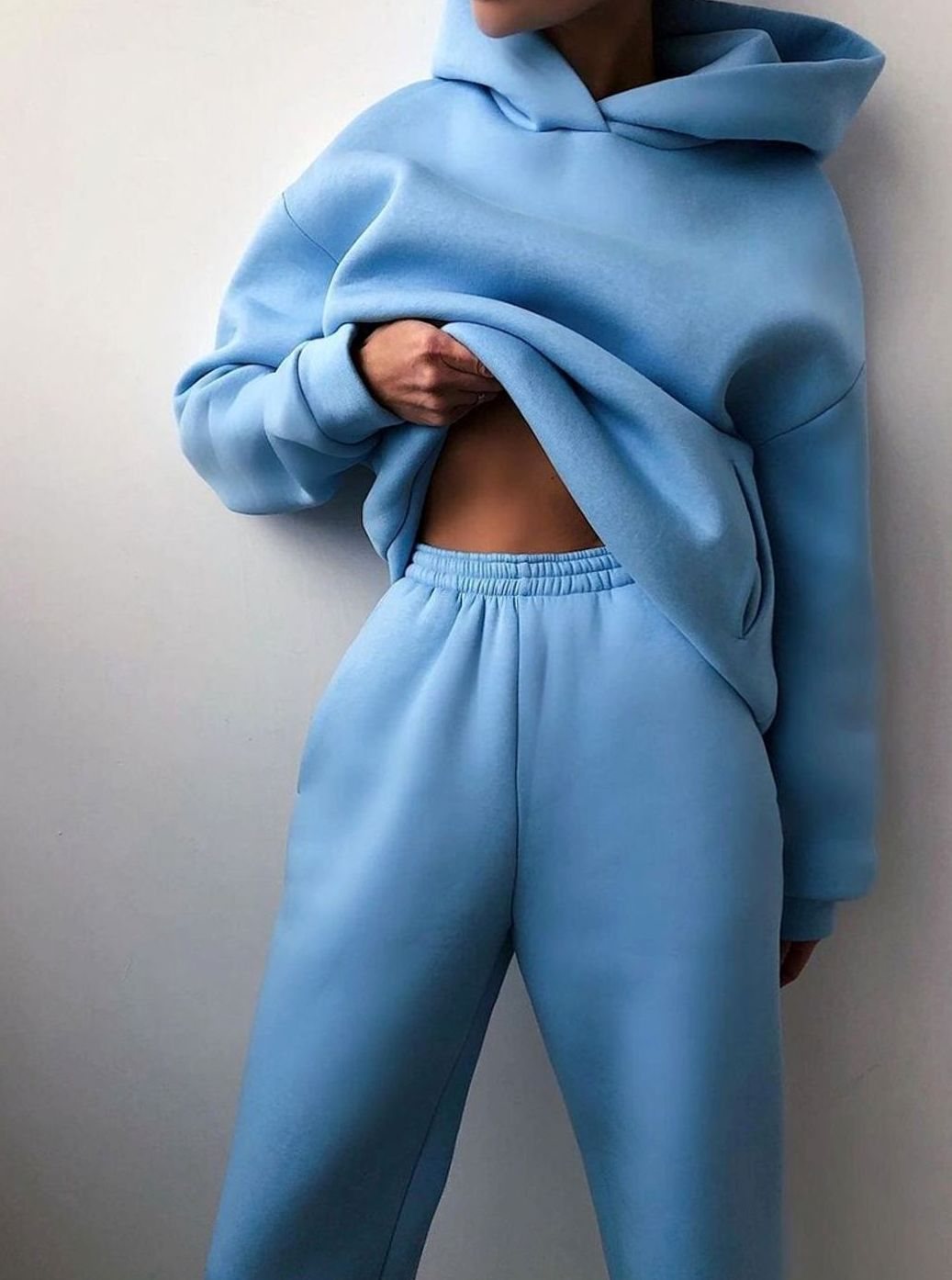 Alina | Damen Oversized Kapuzenpullover mit Jogginghose im Set