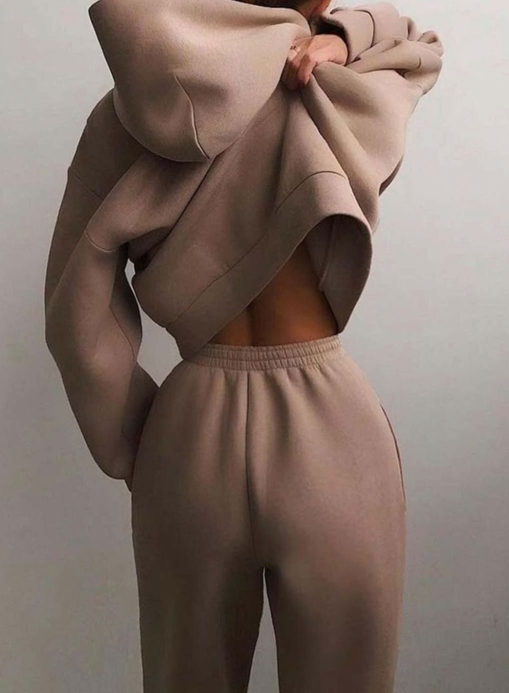 Alina | Damen Oversized Kapuzenpullover mit Jogginghose im Set
