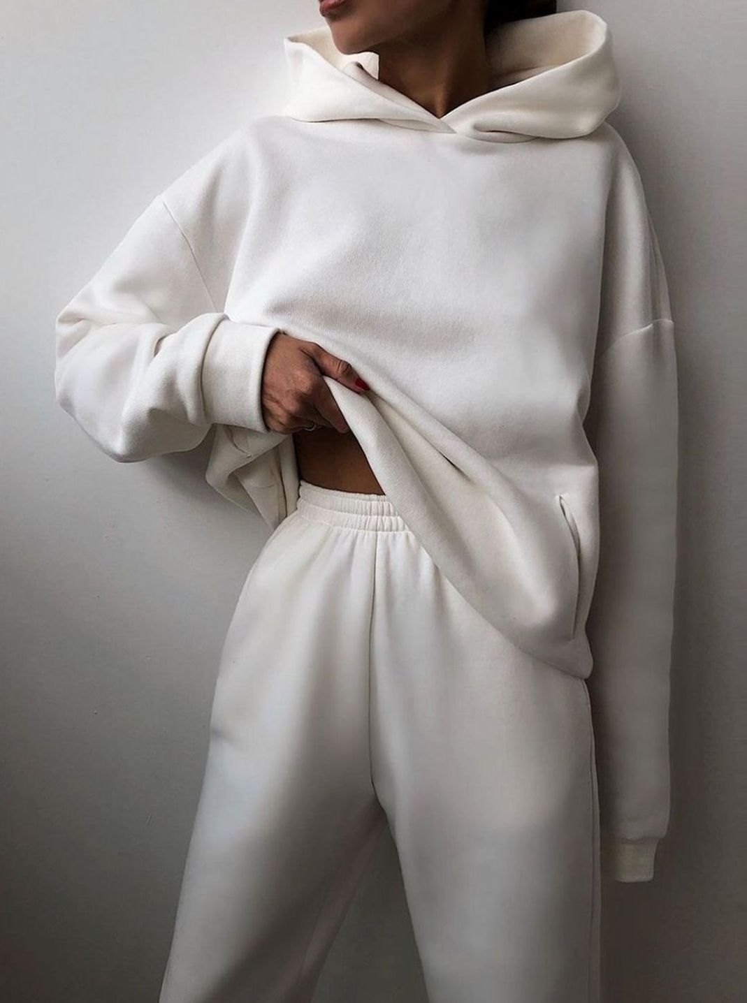 Alina | Damen Oversized Kapuzenpullover mit Jogginghose im Set