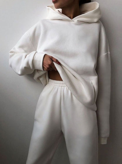 Alina | Damen Oversized Kapuzenpullover mit Jogginghose im Set