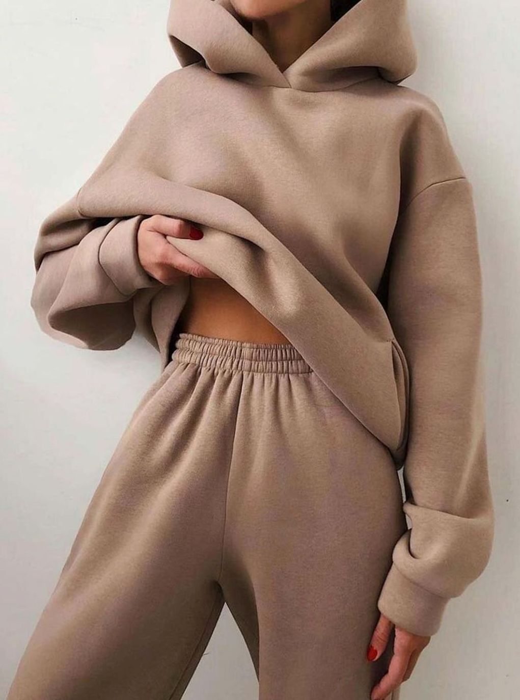 Alina | Damen Oversized Kapuzenpullover mit Jogginghose im Set