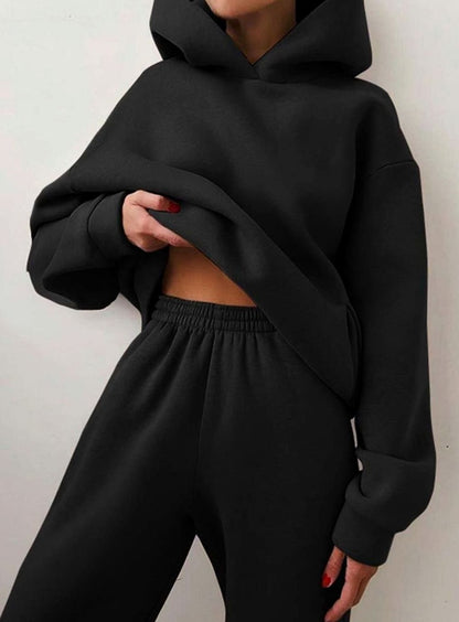 Alina | Damen Oversized Kapuzenpullover mit Jogginghose im Set
