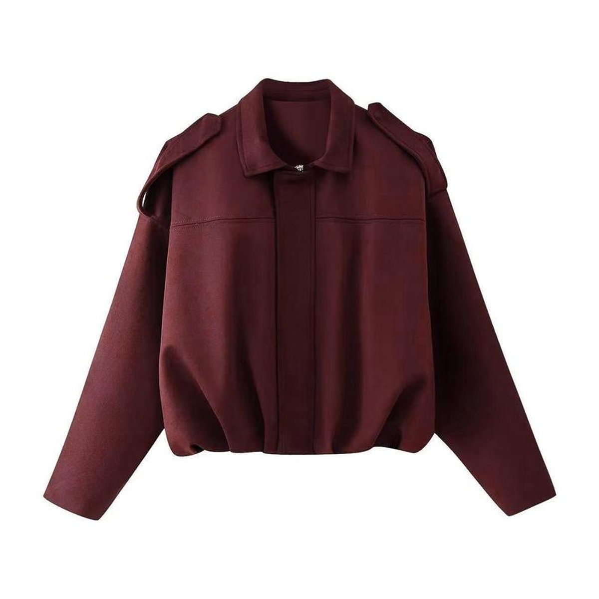 Francesca | Damen Bomberjacke mit Kunstwildleder und Kragenschnitt