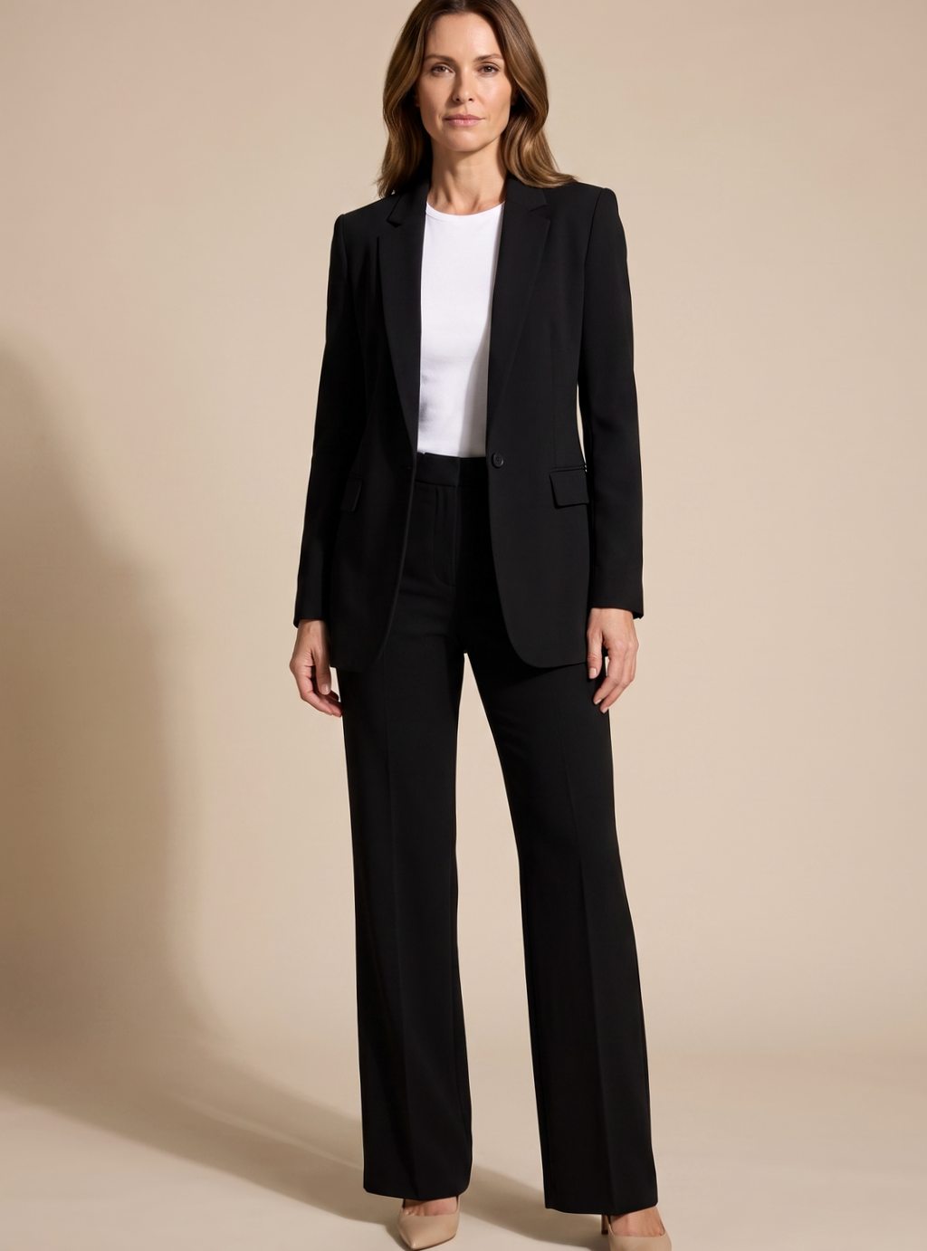 Isabel | Damen eleganter Hosenanzug mit Schlaghose