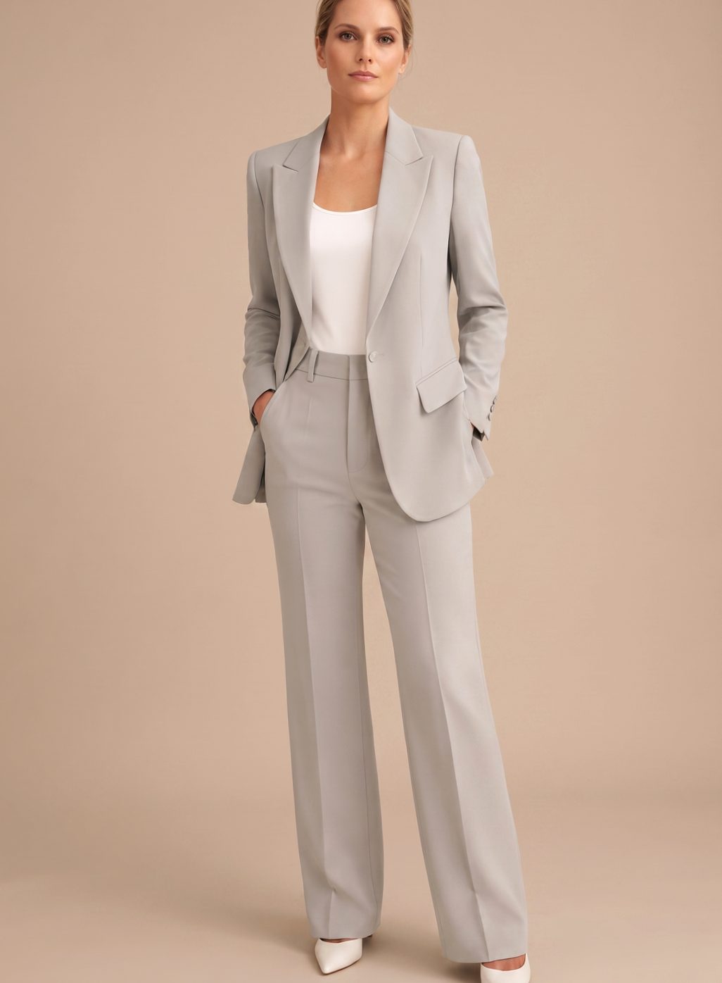 Isabel | Damen eleganter Hosenanzug mit Schlaghose