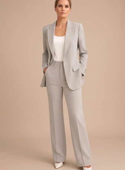 Isabel | Damen eleganter Hosenanzug mit Schlaghose