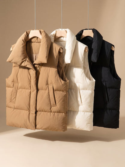Adelheid | Damen Steppweste Bodywarmer mit Schalkragen und Boxy-Schnitt