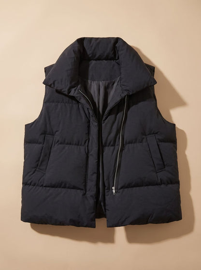 Adelheid | Damen Steppweste Bodywarmer mit Schalkragen und Boxy-Schnitt