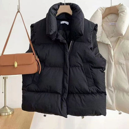 Adelheid | Damen Steppweste Bodywarmer mit Schalkragen und Boxy-Schnitt
