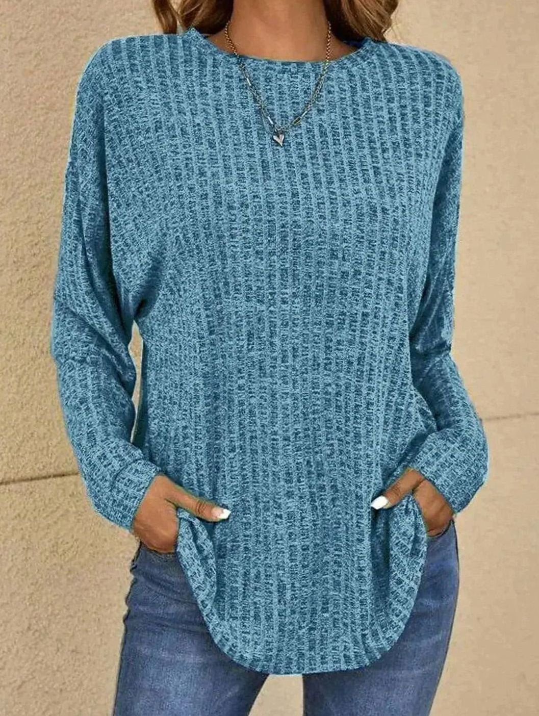 Emilia | Damen Oversized Strickpullover mit Rundhals