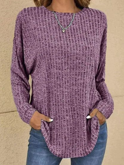 Emilia | Damen Oversized Strickpullover mit Rundhals