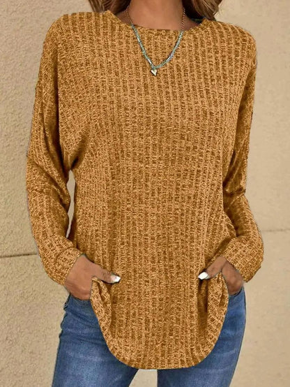 Emilia | Damen Oversized Strickpullover mit Rundhals