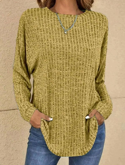 Emilia | Damen Oversized Strickpullover mit Rundhals