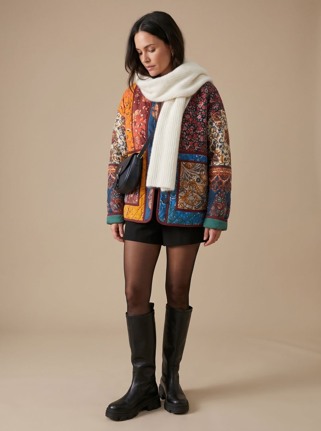 Margareta | Damen Steppjacke in buntem Muster