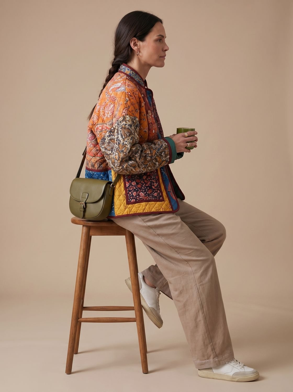 Margareta | Damen Steppjacke in buntem Muster