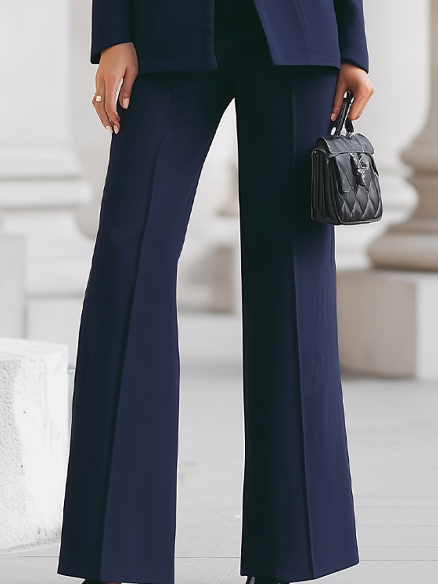 Marlene | Damen Blazer Set mit tailliertem Schnitt und weiter Hose