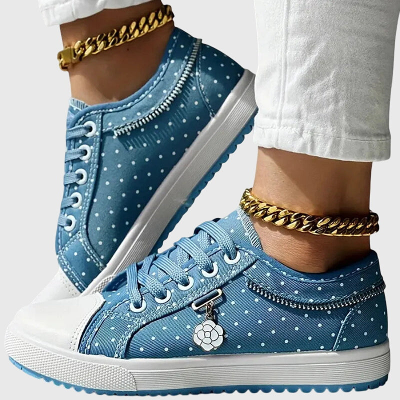 Elina | orthopädische Sneaker mit Schnürung und Muster und Form