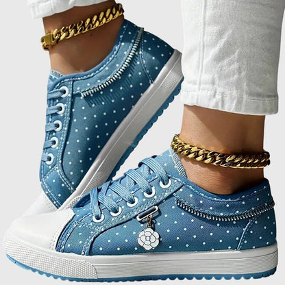 Elina | orthopädische Sneaker mit Schnürung und Muster und Form