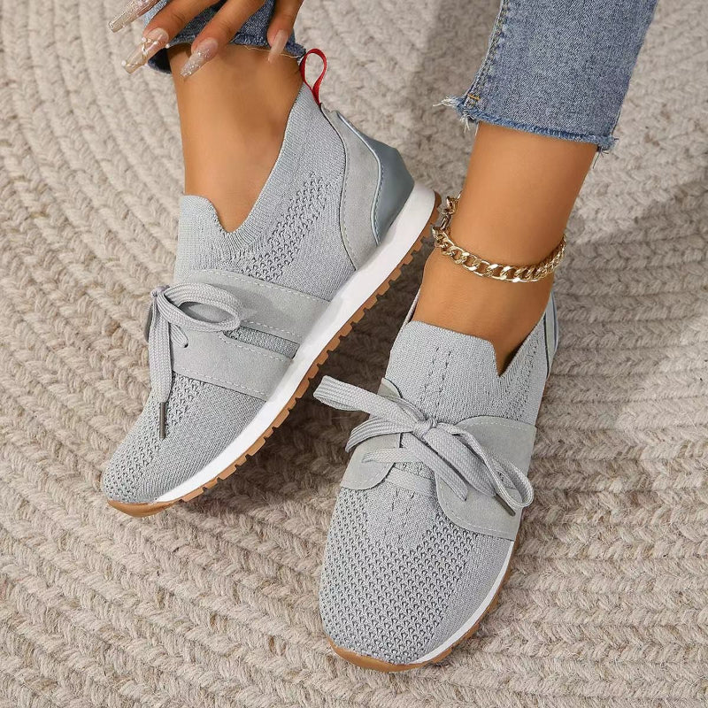 Mathilda | Damen orthopädische Sneaker mit Slip On und Strickstruktur