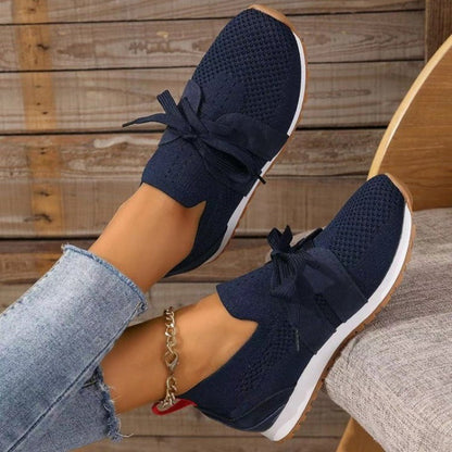 Mathilda | Damen orthopädische Sneaker mit Slip On und Strickstruktur