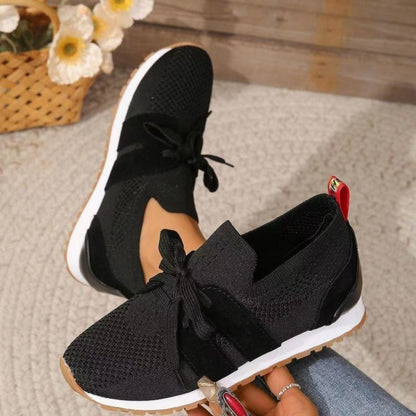 Mathilda | Damen orthopädische Sneaker mit Slip On und Strickstruktur