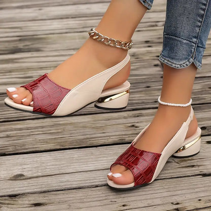 Solmira | Leather sandals with comfort and heel strap