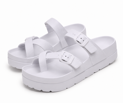 Frieda | Damen Slides mit Plateausohle und Fußgewölbestütze