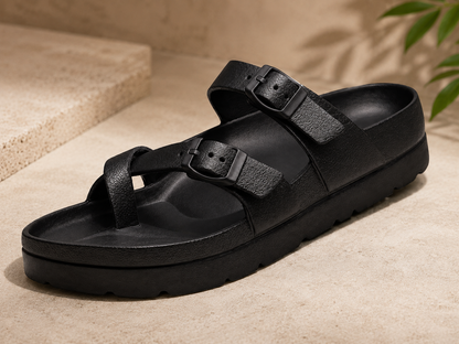 Frieda | Damen Slides mit Plateausohle und Fußgewölbestütze