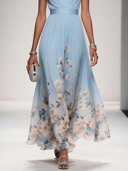 Emira | Women's Maxi Dress with Floral Print and Sleeveless Design