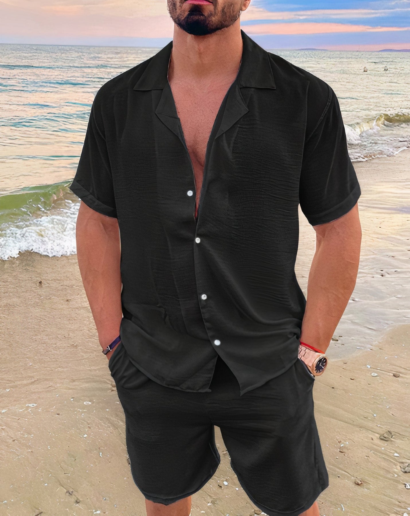 Detmar | Casual men's set with summer shirt and shorts | Classic 