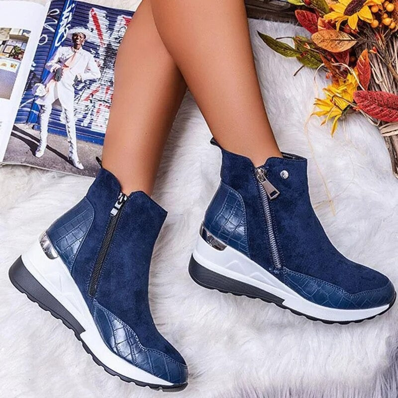 Aline | Damen elegante Stiefeletten mit Reißverschluss