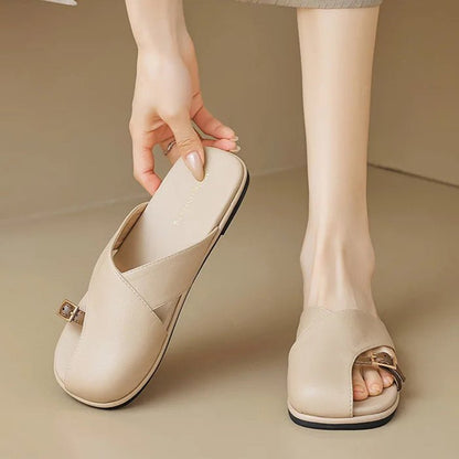 Janina | Fisherman Sandals with Cross Straps and Square Toe