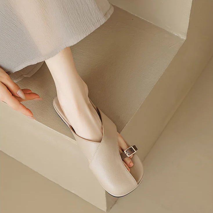 Janina | Fisherman Sandals with Cross Straps and Square Toe