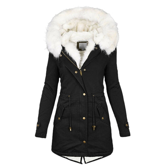 Ursula | Warm winter jacket with a faux-fur hood