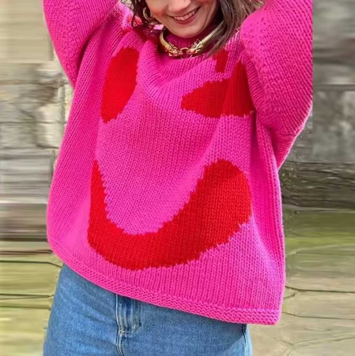 Margrit | Pullover oversize in maglia di cotone