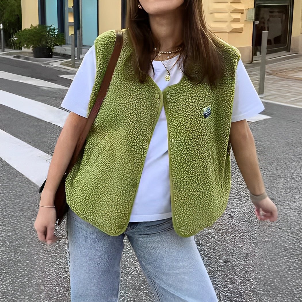 Elsa | Sleeveless women's vest with front pockets | Casual