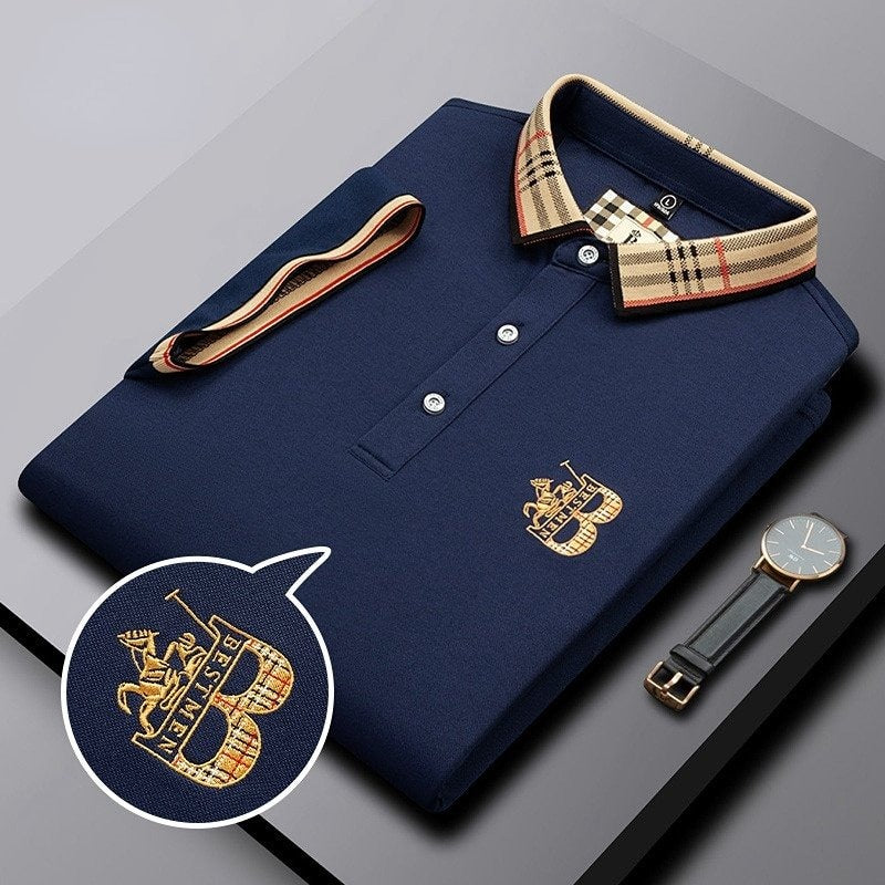 Leif | Herren Tailliertes Kurzarm Poloshirt mit Knopfleiste | Modern