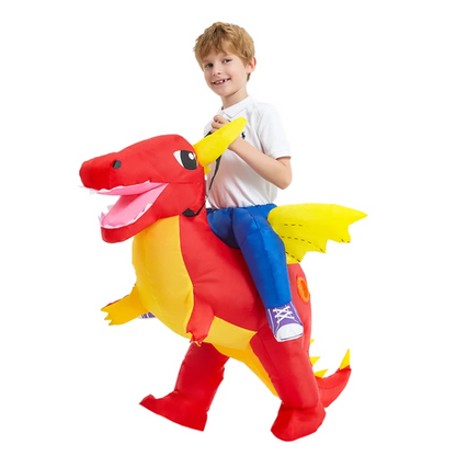 Stöffi | Kinder aufblasbares Dinosaurier Kostüm