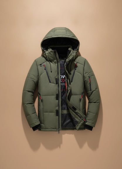 Jörg | Herren warme Winterjacke mit Kapuze